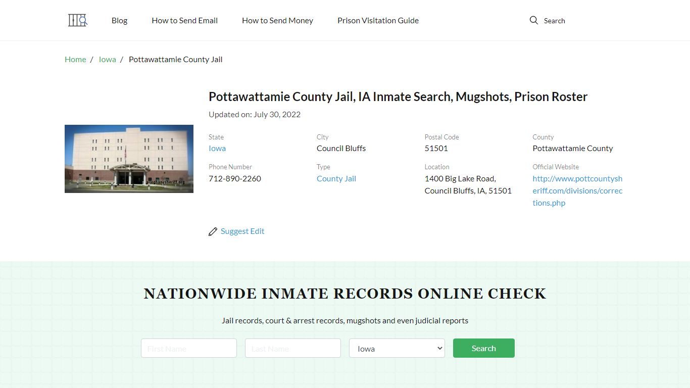 Pottawattamie County Jail, IA Inmate Search, Mugshots ...