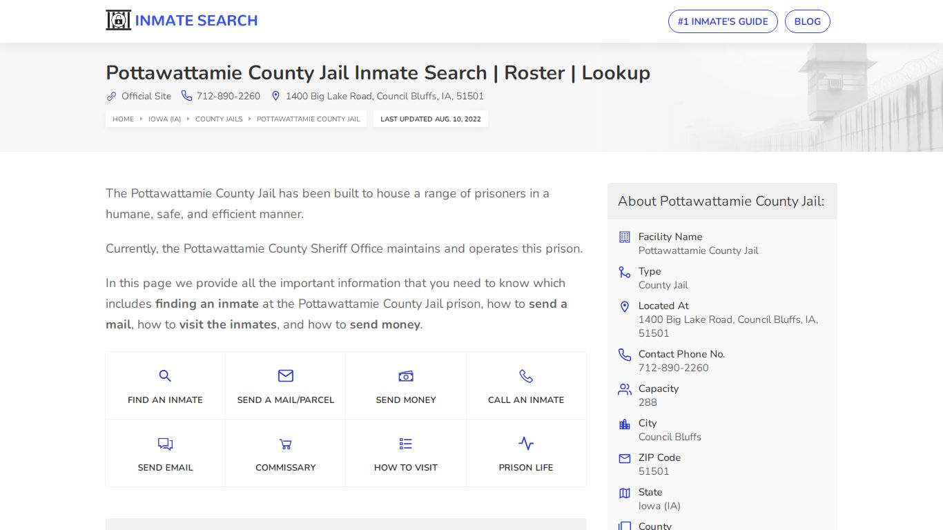 Pottawattamie County Jail Inmate Search | Roster | Lookup